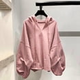 thumbnail image 2 of Dpytoraw Women's Plus Size Batwing Sleeve V Neck Hoodie Casual Chic Oversized Top For Effortless Style, 2 of 4