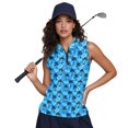 thumbnail image 6 of Whosucclay Palm Tree Hibiscus Design Athletic Shirt for Women, Breathable Zip Up for Golf Running, Stretchy Sleeveless Sleeveless Shirts, 6 of 8