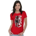 thumbnail image 3 of Retro Astronaut NASA Worm Logo Women's T Shirt Ladies Tee Brisco Brands S, 3 of 5