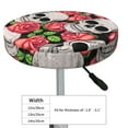 thumbnail image 2 of Goofa Skull and Roses Printed Stool Covers Round, Waterproof Round Bar Stool Covers Anti-Slip Round Bar Stool Seat Cover with Elastic Bands Durable -14 inch, 2 of 7