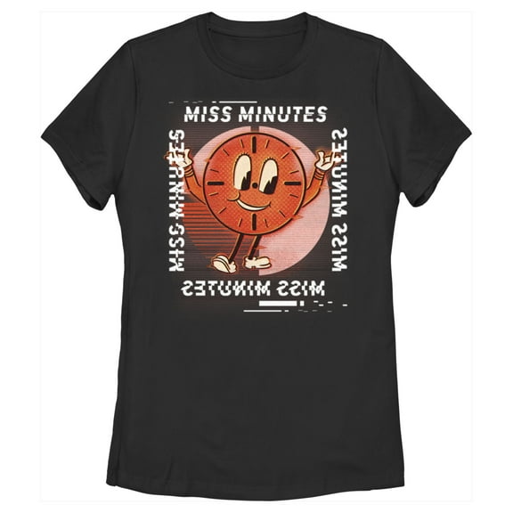 Women's Marvel Loki Miss Minutes Glitch  Graphic Tee Black Small