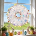 thumbnail image 2 of Easter Wreath Multicolor, Spring Door Wreath for Front Door, Plastic Decorative Wreath for Wall, Easter Home Decor Indoor Party Decoration, 15.75 Inch, 2 of 7