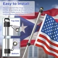 thumbnail image 3 of ORUYROP Flag Pole Rings 2 Pcs, Aluminum Alloy 0.75-1.02 Inch Flag Pole Clip, 360 Degree Rotating Tangle Free Flagpole Flag Mounting Rings Spinning Flag Pole Kit with Carabiner, 3 of 6