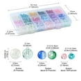 thumbnail image 5 of 1Box 1250Pcs Glass Beads Round Mixed Color 4~8x4~7.5mm Hole: 1~1.6mm, 5 of 7