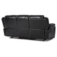 thumbnail image 5 of Pemberly Row Faux Leather Gel Double Glider Reclining Sofa in Black, 5 of 7