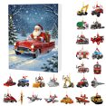 thumbnail image 1 of Calendrier de l'Avent avec 24 Jouets de Transport de Collection Incluant Trains et Avions pour les Fêtes, 1 of 6