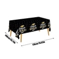 thumbnail image 2 of 2026 Graduation Tablecloths Graduation Party Table Decorations Waterproof Plastic Rectangular Disposable Table Cover for Congrats Grad Party Supplies 1PCS 55x71 Inch, Black, 2 of 5