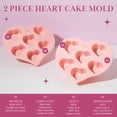 thumbnail image 2 of Molde de silicona para tartas Paris Hilton Heart, 6 tazas, antiadherente, rosa, 2 of 6
