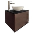 thumbnail image 1 of Gabinete Flotante DECOMOBIL para Baño Con Llave Monomando y Ovalín Negro Mate/WENGUE, 1 of 5