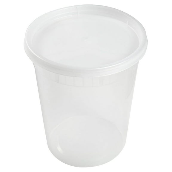32 Ounce Clear Deli Container with Lid Combo, Case of 240