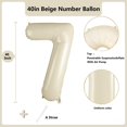 thumbnail image 2 of Globo LVMOQIQIU, 40 pulgadas, blanco, número 7, blanco crema, 0-9, 2 of 7
