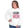thumbnail image 4 of Boss Mom Funny Mothers Day Momma Women Plus Size Crewneck Sweatshirt Brisco Brands 5X, 4 of 5