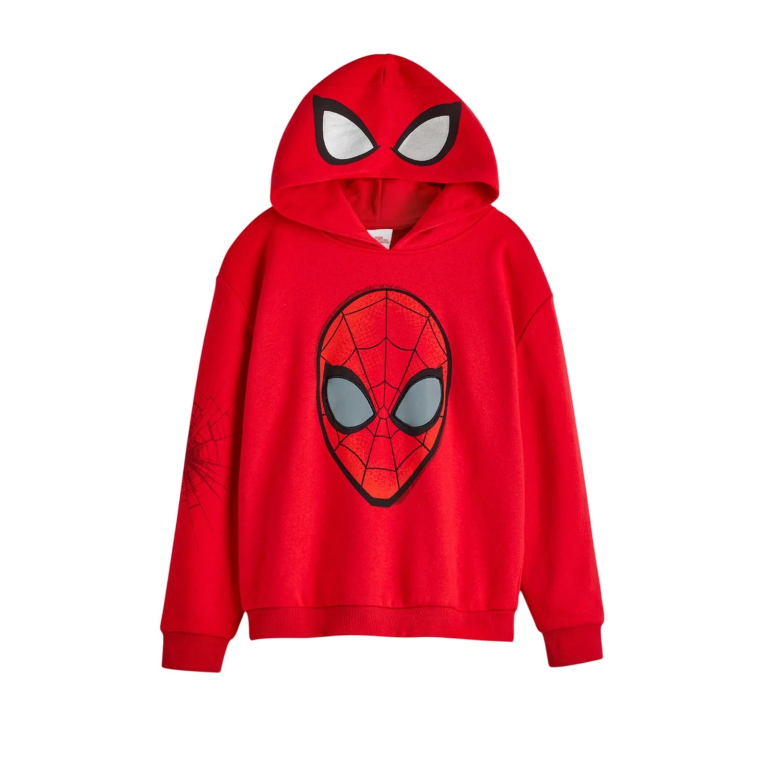 Spider Man Boys Girls Face Hoodie Red 3 4 Years