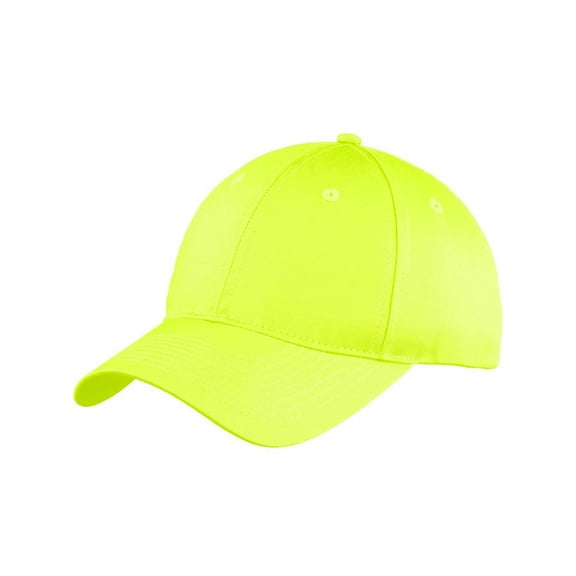 Top Headwear Six-Panel Unstructured Twill Cap - Neon Yellow