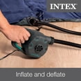 thumbnail image 3 of Intex Premium Quick-Fill 120V AC Electric Air Pump for Air Mattress & Inflatables, 3 Nozzles - Gray/Green, 3 of 11