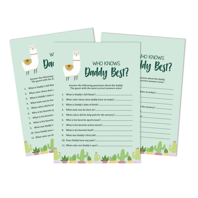 Inkdotpot Jeu de Cartes de Douche pour Bébé, Neutre, Thème de Fête, Lot de 50