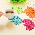 thumbnail image 2 of 10pcs Tree Shaped Colorful Felt Coaster Cup Mat Pad for Bowl Mug Glass Plate Drink Accessories(Random Color), 2 of 7
