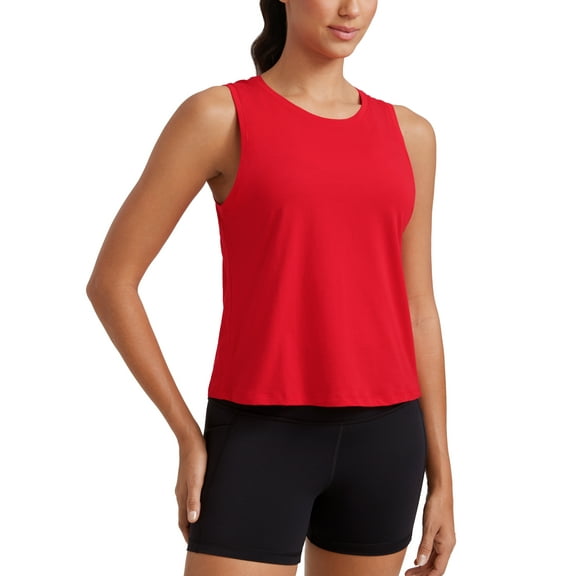 CRZ YOGA Women's Pima Cotton Sleeveless Loose Tank Tops Gym Yoga Tops Athletic Shirts