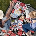 thumbnail image 6 of Floral Peony Flower Picnic Blanket Waterproof Foldable Extra Large Picnic Mat Beach Blanket 60"x80" for Camping Beach Hiking Patio Party Outdoor Decor Gifts, 6 of 6