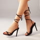 thumbnail image 1 of Zapatos de mujer Correas cruzadas casuales Tacones súper altos Punta estrecha Estilo romano Sandalias negras Stilettos Wmkox8yii  hfjk3952, 1 of 9