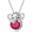 July - Ruby, variant on Elephant Necklace with Birthstone Elephant Pendant Necklace Sterling Silver Gift for Women