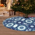 thumbnail image 6 of Yiaed Vintage Blue Print Christmas Tree Skirt , Tree SkirtsTree Mat for Christmas Winter Holiday Indoor Decorations-48", 6 of 7