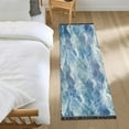 thumbnail image 3 of Yayeee Runner Rug for Bedroom 2'x6' Machine Washable Hallway Non Slip Mat, Blue Watercolor Ocean Waves, 3 of 8