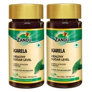 Zandu Karela Pure Herbs (Bitter Melon) - 60 Veg capsules (Pack of 2)