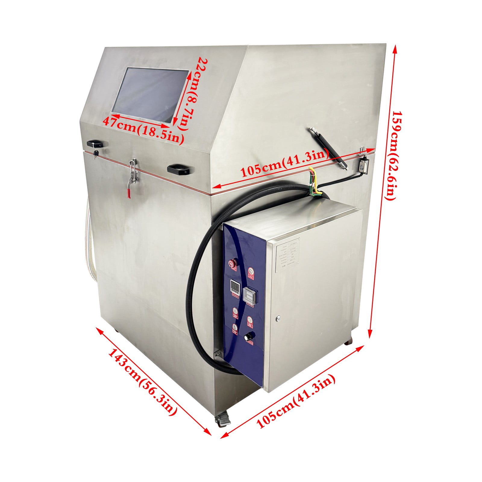 220V 3-Phase Spray Wash Cabinet Part Washer High Pressure Rotary Spraying Cleaning Machine