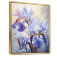 thumbnail image 2 of Designart "Pink Purple Irises love expression V" Floral Floater Framed Canvas Wall Art, 2 of 7