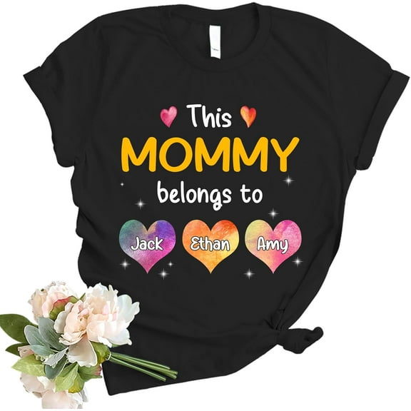 Personalized Mom Grandma & Grandkids Hearts Gift for Grandma Shirt, Grandma Shirt, Mom Shirt,Grandma Shirts for Women