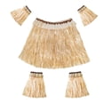 thumbnail image 4 of 2x de Hierba de , con Fleco , Banda para Los Pie Decoración Zulema Falda de hula hawaiana, 4 of 8