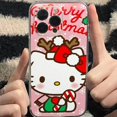 thumbnail image 1 of Merry Christmas Hello Kitty For iPhone 11 Pro Max 12 13 Pro Mini X XR XS Max 6 6S 7 8 Plus Se2 Clear Phone Case Cover, 1 of 7