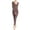 Coffee, variant on Zpanxa Thermal for Women V-Neck Mesh Built-in Bra Slim Solid Color Long Sleeve for Winter Base Layer