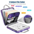 thumbnail image 3 of MoKo Zipper Binder, 2 in 3 Ring 500 Sheet Capacity School Binder with Shoulder Strap Handle, School Supplies Organizer for Middle Student, 3 of 9