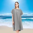 thumbnail image 1 of Microfiber Surf Poncho Changing Robe Wetsuit Men Quick Soft for Swim Medium Gray, 1 of 9