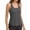 Dark Gray, variant on Women's Low Neck Fitness Smock Loose Quick Drying Sports Sleeveless Vest Gym Black S
