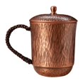 thumbnail image 1 of Taza de cobre, taza de café martillada, taza de té con asa, vaso de agua Masrapa hecho a mano para reuniones de cafetería, restaurante, fiesta en casa 350ml B, 1 of 8