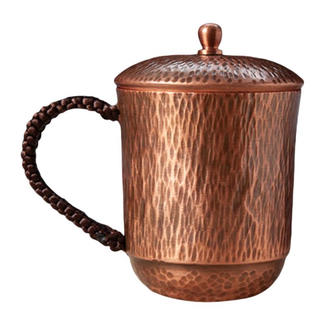 Taza de cobre, taza de café martillada, taza de té con asa, vaso de agua Masrapa hecho a mano para reuniones de cafetería, restaurante, fiesta en casa 350ml B