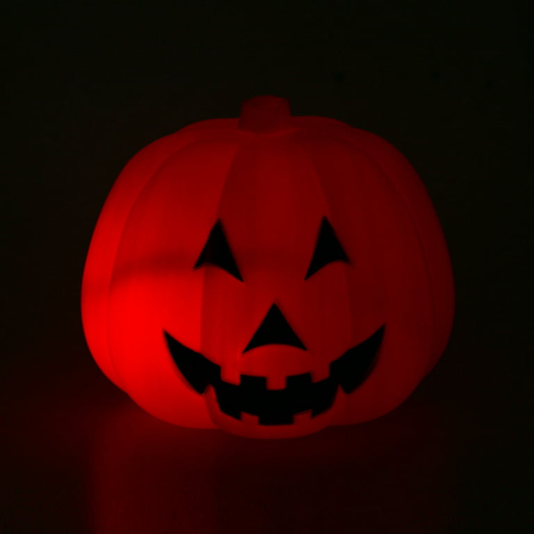Spooky Laser-Cut Basswood Light Up Pumpkin Lamp with Haunting LED Flicker -  Encinitas 3D