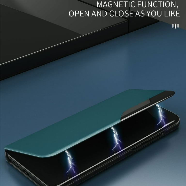 Smart Window Phone Case for Samsung Galaxy S21 FE, TPU Leather