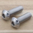 thumbnail image 3 of 14-20 x 1 Tornillos de cabeza de botón Tornillos de acero inoxidable 18-8 (304) Acabado brillante Rosca completa Allen Hex Drive 100 piezas, 3 of 5