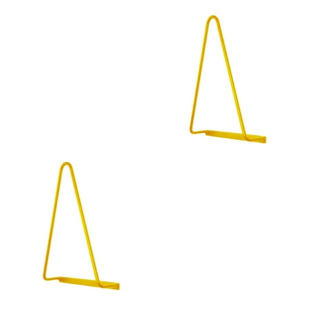 Cateissary Estante de almacenamiento de discos de vinilo para revistas montado en la pared triangular, color blanco Type1