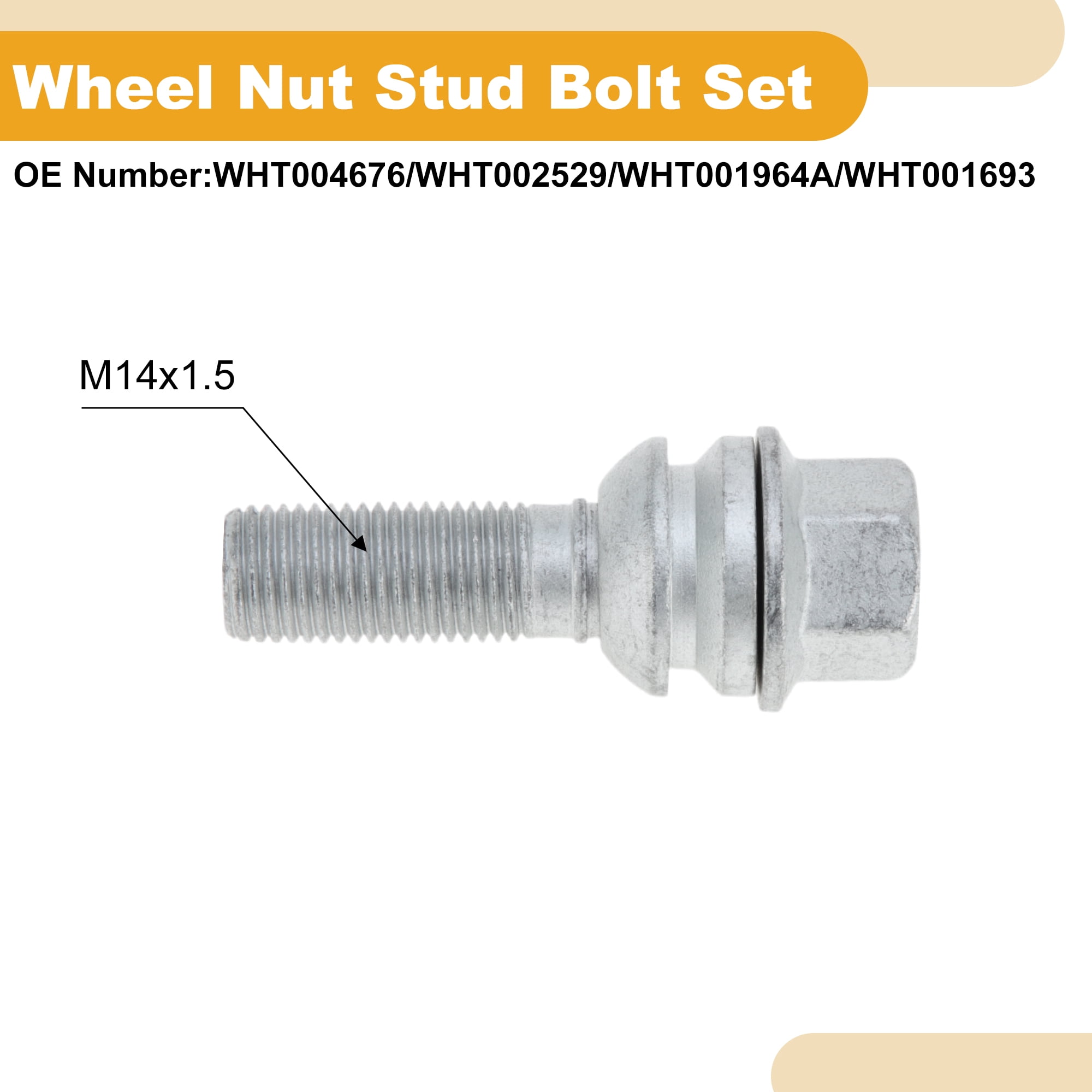 Unique Bargains 5 Pcs M14x1.5 Wheel Lug Stud Set for Audi Q7 2007-2015 Alloy Steel