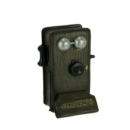 UPC: 0741738342009 | Zeckos Brown Wood Look Antique Telephone Coin Bank Small