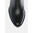 thumbnail image 5 of MISTRESS High Block Heeled Chunky Leather Boot in Black, 5 of 6