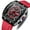 Red, variant on COOL Large Mens Watch Classical Luxury Sports Design Watches Rubber Strap Waterproof Chronograph Date Quartz Men's Wristwatch