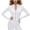 White, variant on Cropped Athletic Jacket for Women Full Zip up Mock-Neck Slim Fitted Stretch Workout Long Sleeve Tops Gymwear(Medium,Gray)