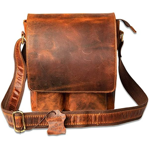 Hulara_ Genuine Leather Messenger Bag For Men And Women Shoulder Bags For Business/Travel/Office/School