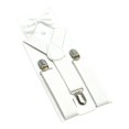 thumbnail image 3 of Conjunto de Tirantes y pajarita Yuyangstore para Niños Blanco, 3 of 8